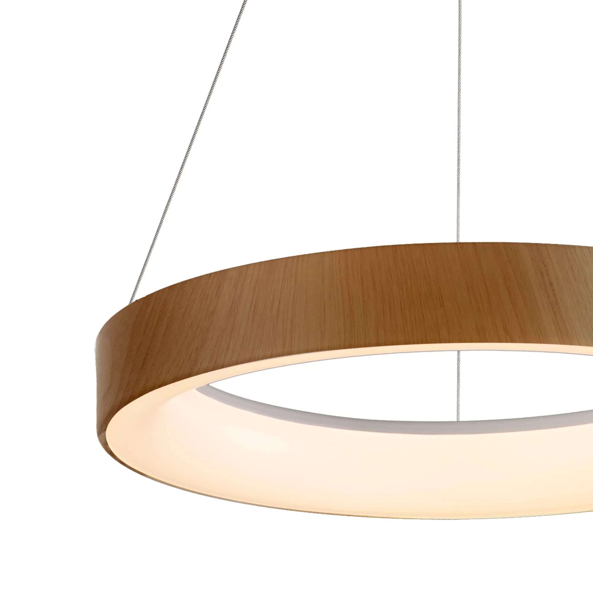 Niseko II Ring Pendant 38cm 30W LED Wood M8628  Mantra Niseko II Wood